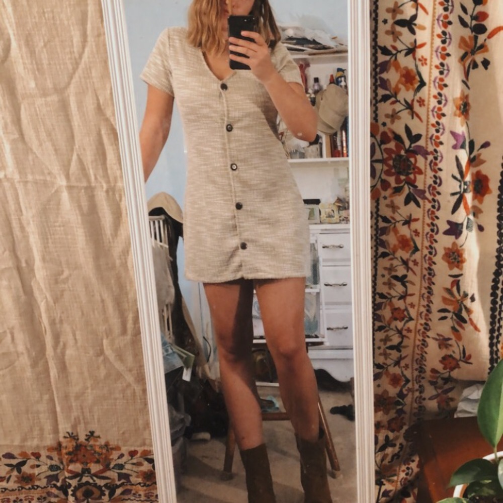 Cotton on button up dress!